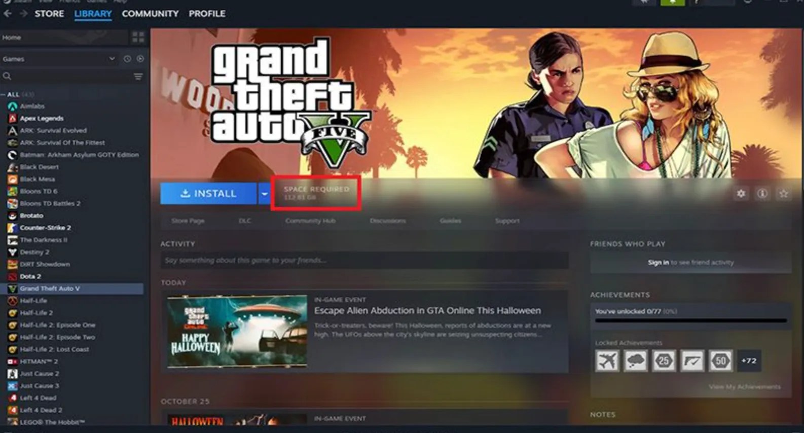 GTA 5 Download Size System 2026 1v9 GTA 5 Download Size